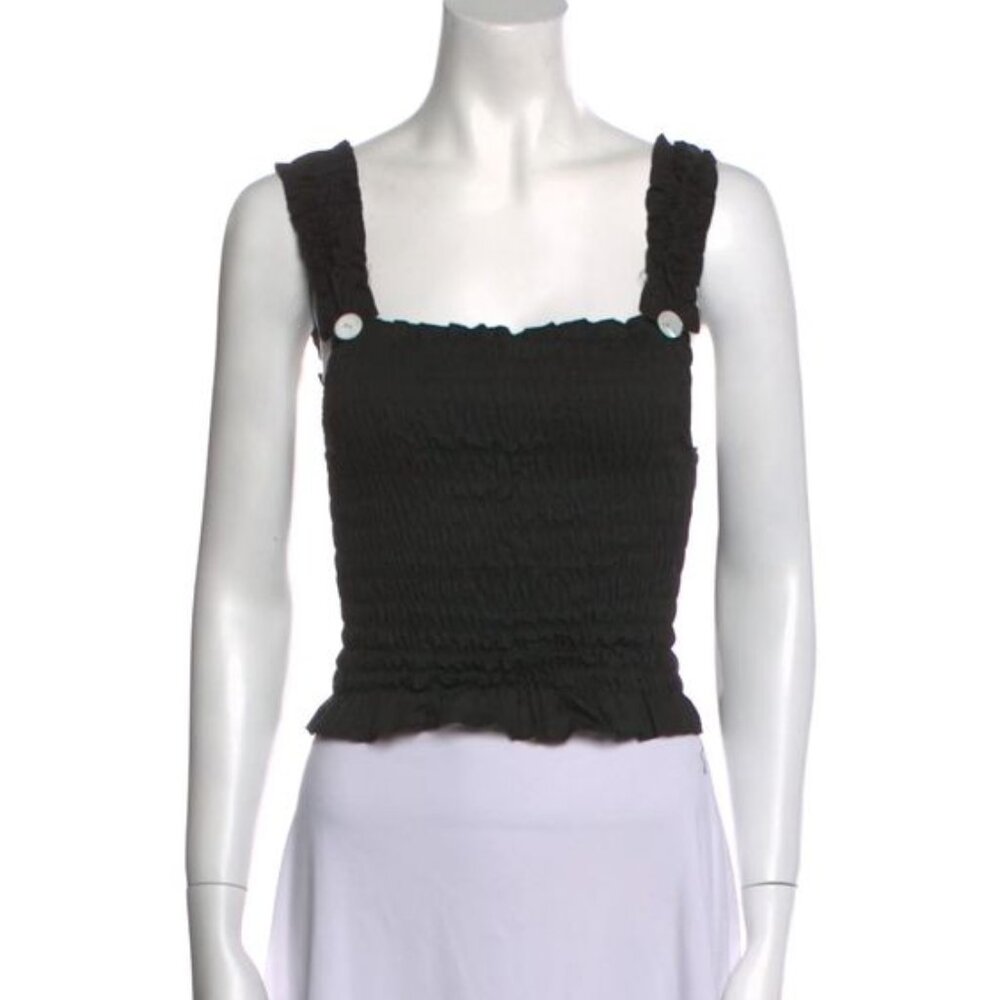 LISA SAYS GAH Square Neckline Sleeveless Crop Top